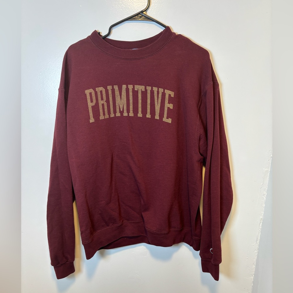 Primitive champion crewneck maroon men's size large
